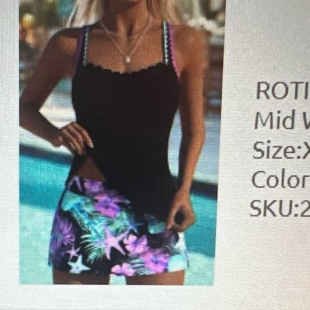 Elegant Black and Purple Women's Bikini Set